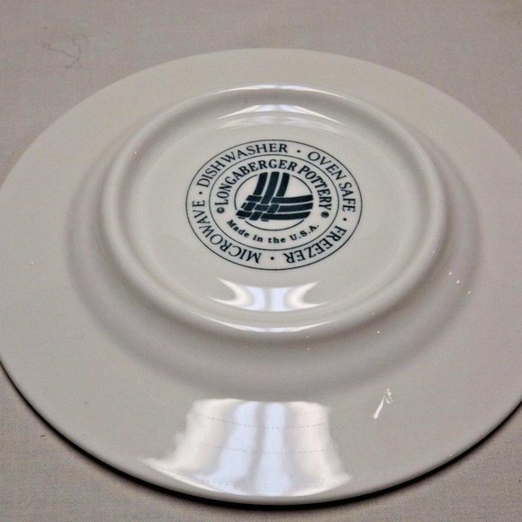 Longaberger Pottery Woven Traditions Heritage Green 8 oz. Cup and Saucer - Picture 7 of 7